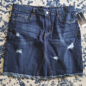 Blue jean mini skirt